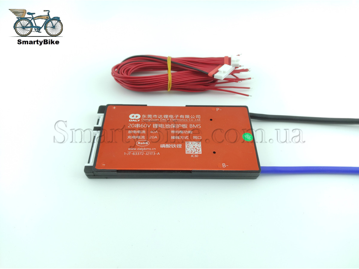 BMS LiFePo4 20s 40а симетрична з балансуванням