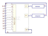 BMS li-ion 5-10s 35а асиметрична