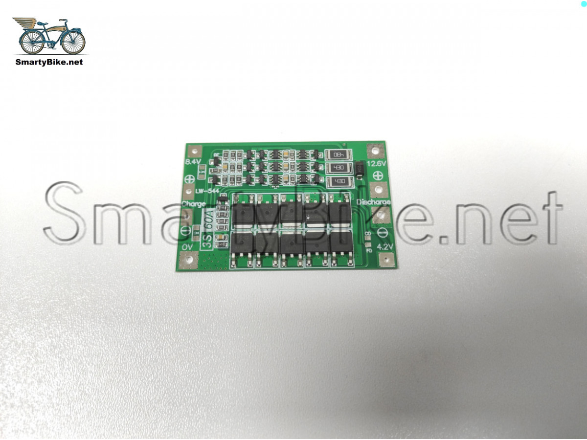 BMS li-ion 3s 60а асиметрична з балансуванням