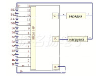 BMS li-ion 7-13s 35а асиметрична