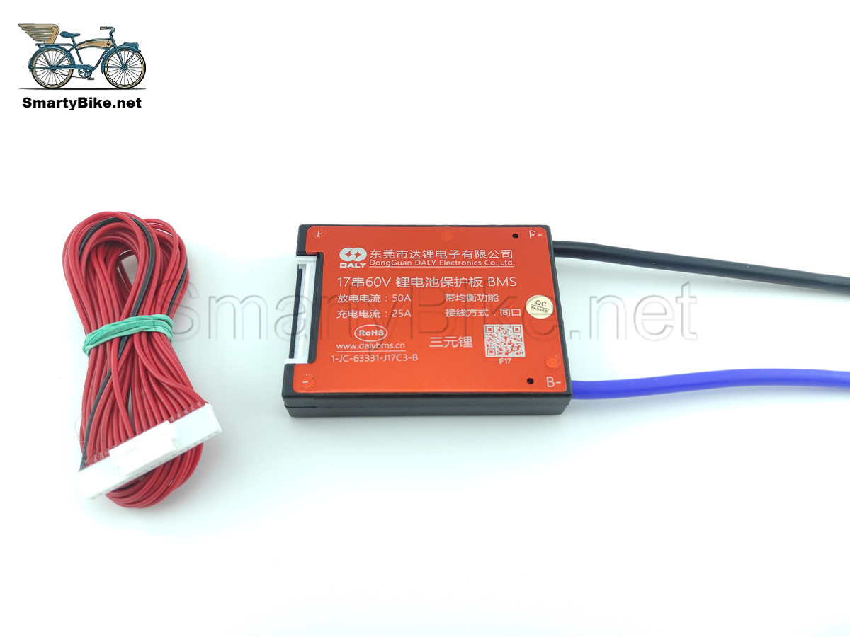 DALY BMS li-ion 17s 50a симетрична з балансуванням